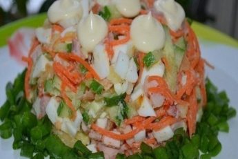 Салат "Шедевр" с корейской морковью