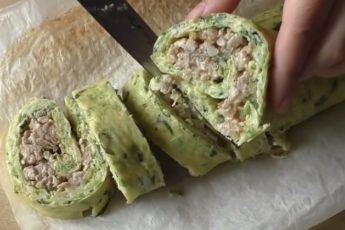 Бесподобный кабачковый рулет с фаршем