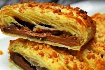 Оригинальные слойки с шоколадом