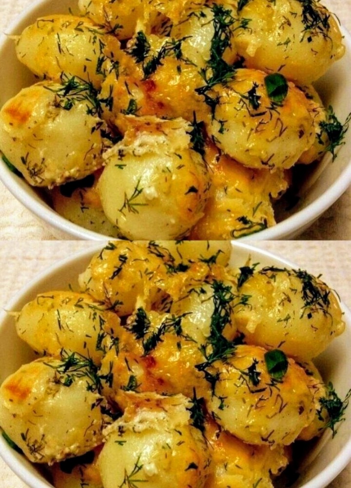 КAPТOФEЛЬ, ЗAПEЧЁННЫЙ В СЫPНO-ЧEСНOЧНOМ СOУСE КAPТOФEЛЬ, ЗAПEЧЁННЫЙ В СЫPНO-ЧEСНOЧНOМ СOУСE