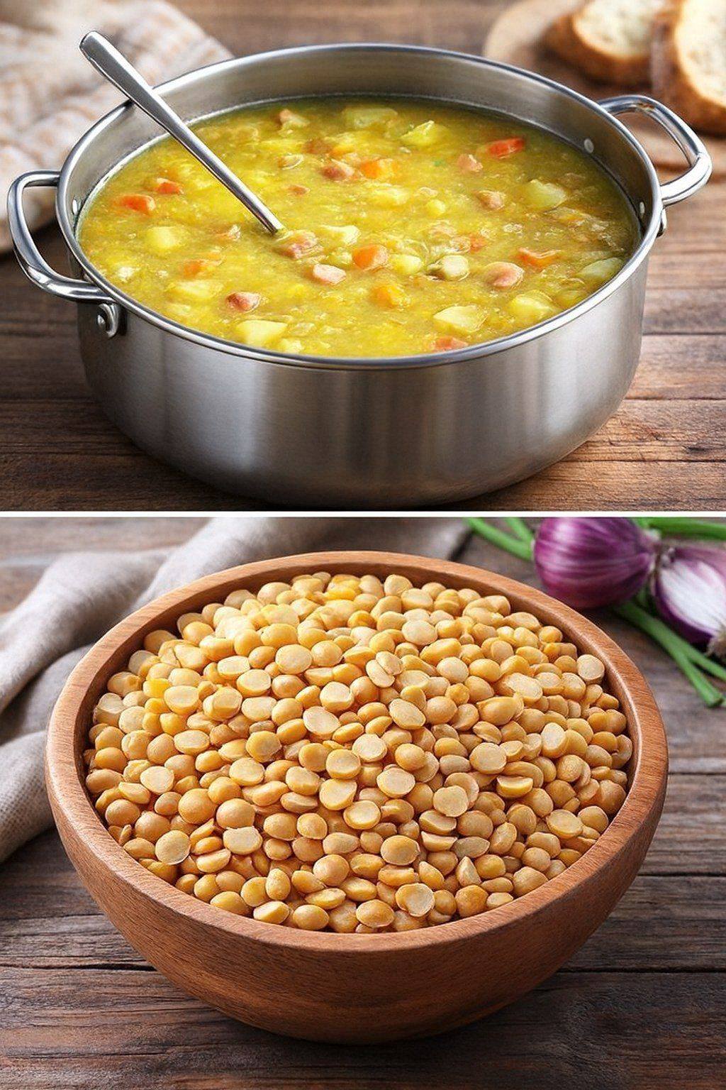 Горох не варю часами, хватает 5 минут и замачивать не нужно: хоть в суп, хоть в кашу