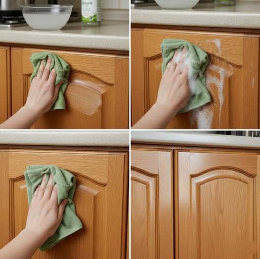 Простая хитрость, после применения которой все будет блестеть и пахнуть свежестью
Мы покажем вам, как быстро и качественно избавиться от жира на кухонной мебели