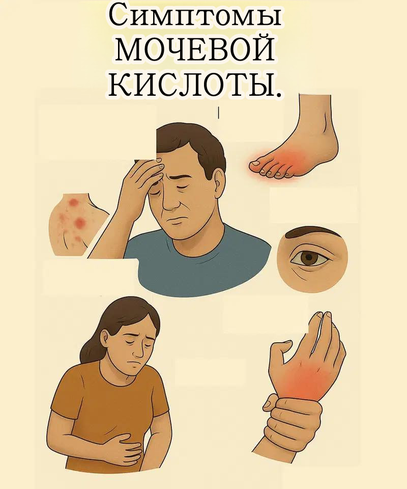 Симптомы повышенной мочевой кислоты