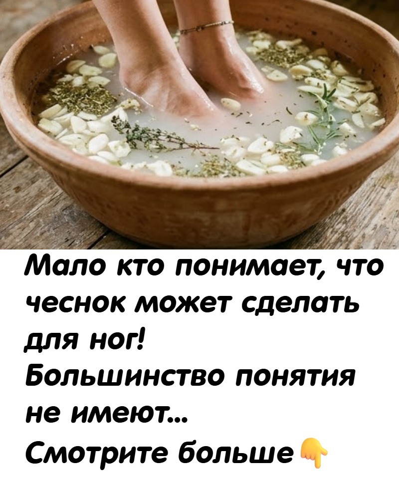 Мало кто понимает, что чеснок может сделать для ног! Большинство понятия не имеют...