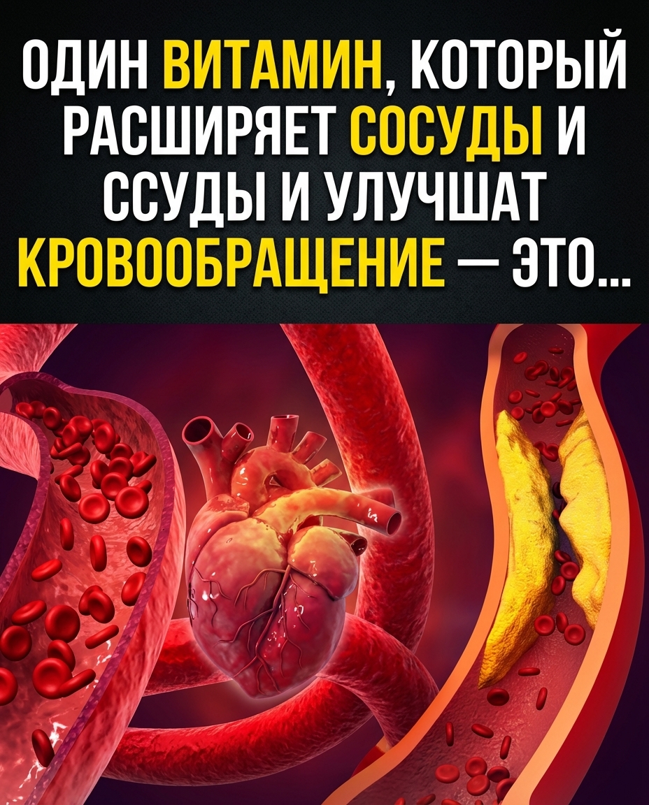 Один витамин, способный кардинально улучшить ваше кровообращение.