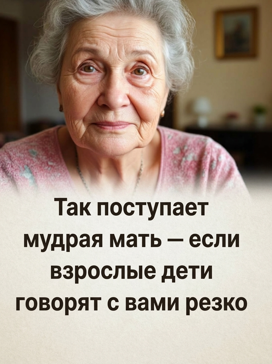 Вот как поступает мудрая мать, если взрослые дети позволяют себе резкий тон в общении